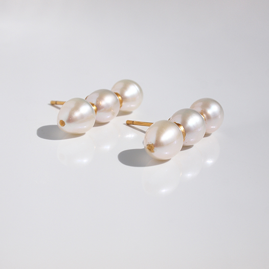 ドロップパール金継ぎスタッドピアス